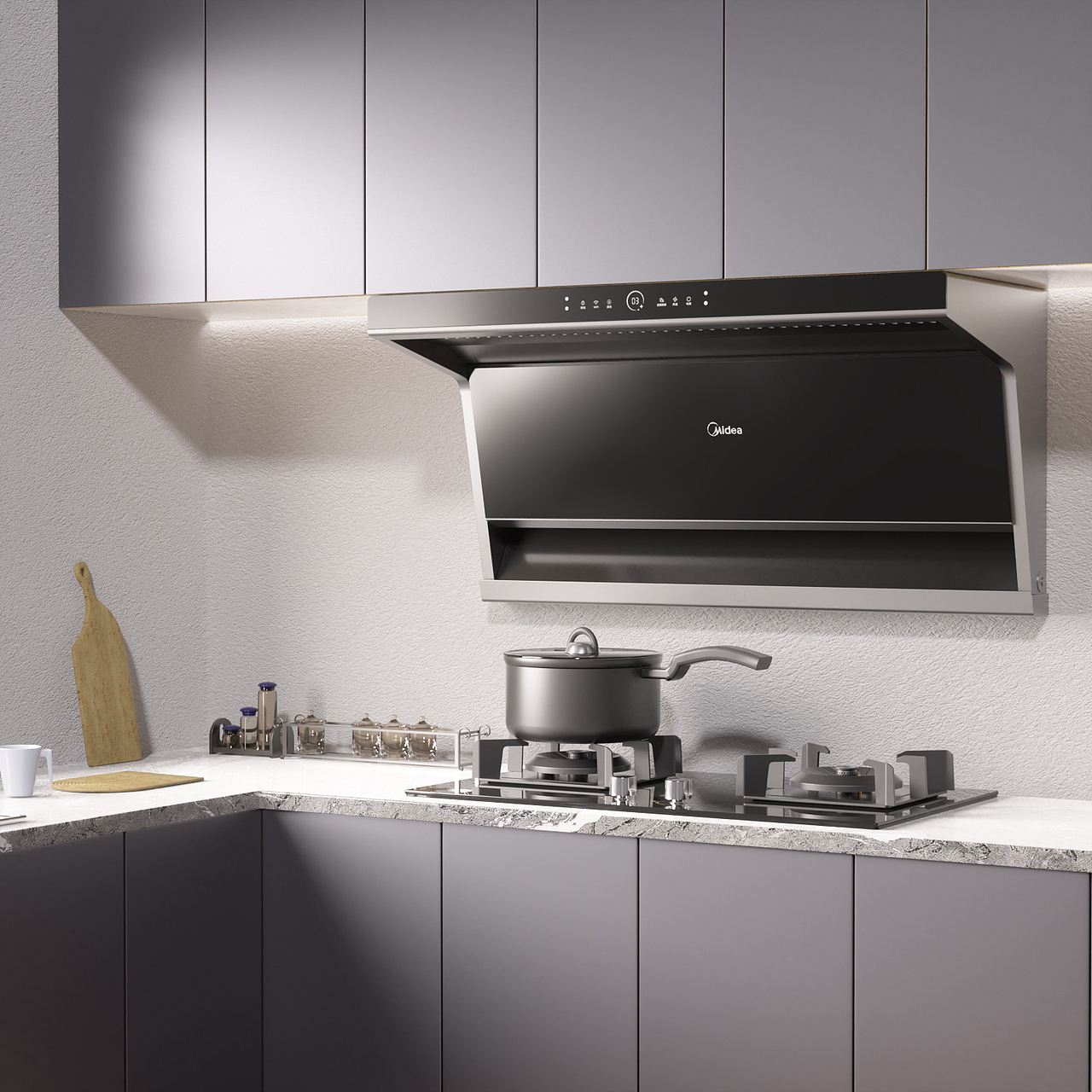 电商主图烟灶场景渲染