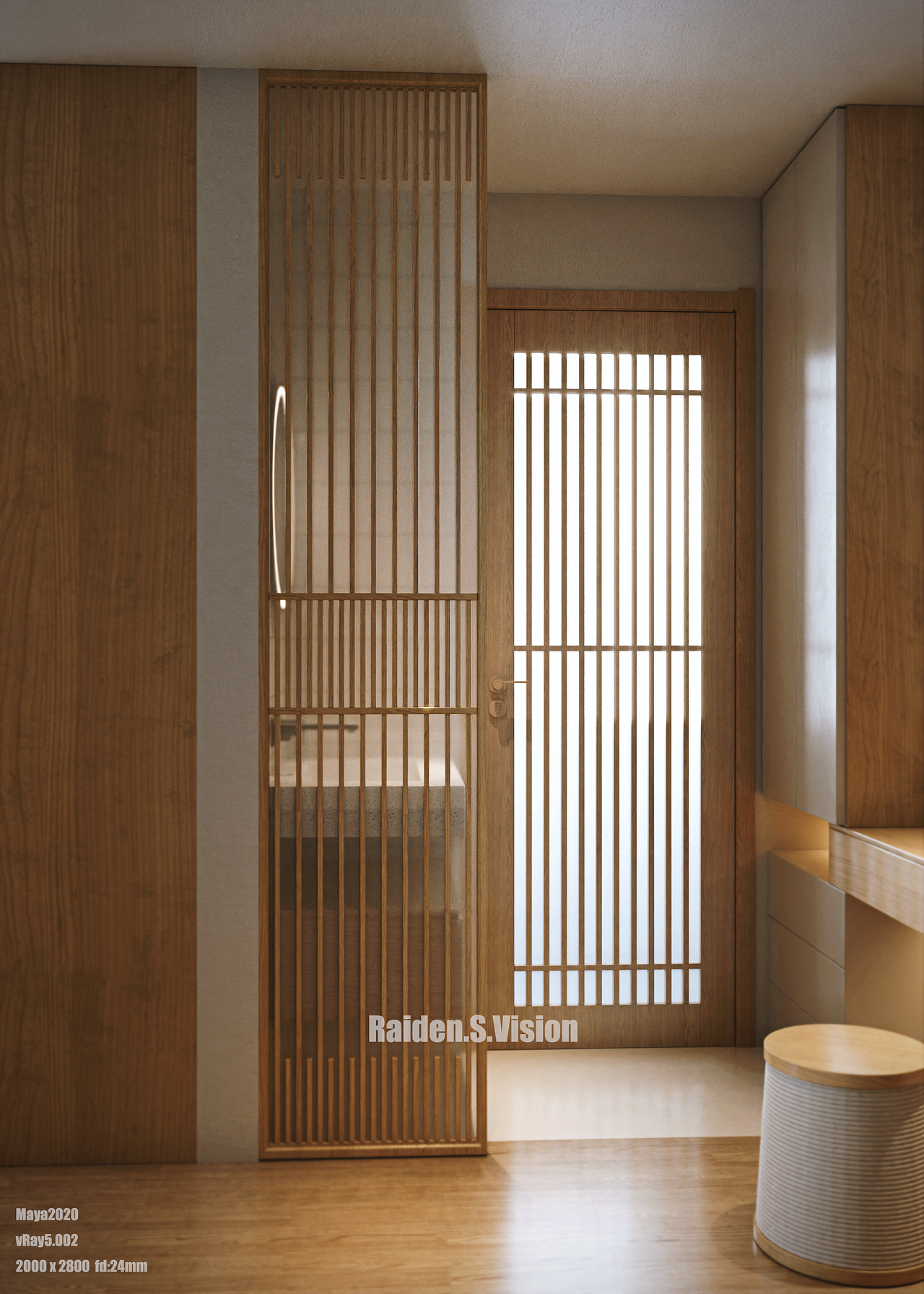 主卧梳妆和衣帽区