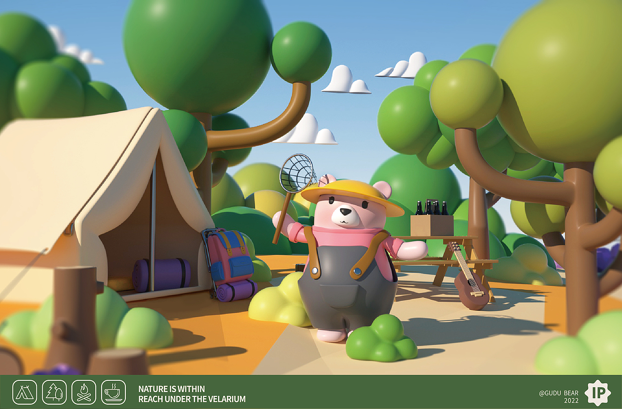 咕嘟熊丨露营咖啡（图ZMzE4MTI5MDIw） - IP形象 - 站酷设计师WEDNESDAY_H原创素材 - 站酷ZCOOL