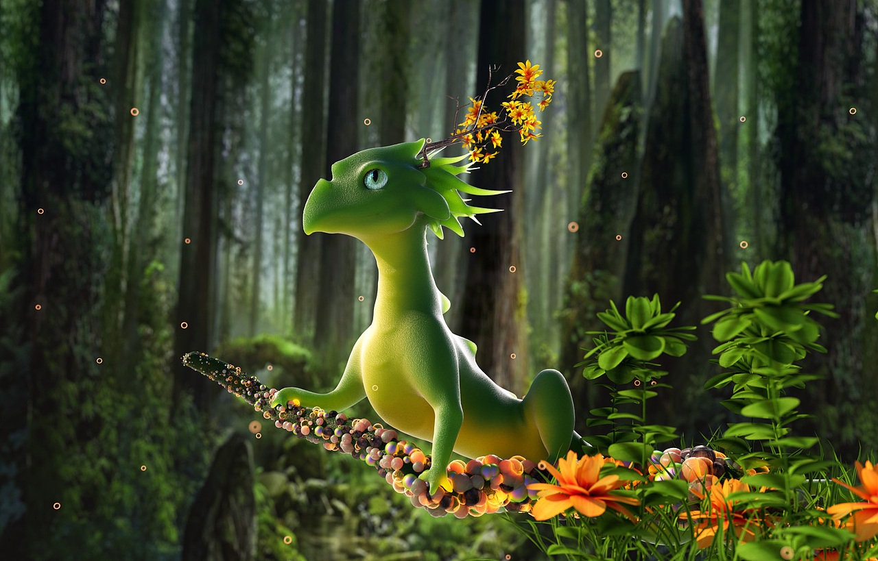 小龙渲染(练习)