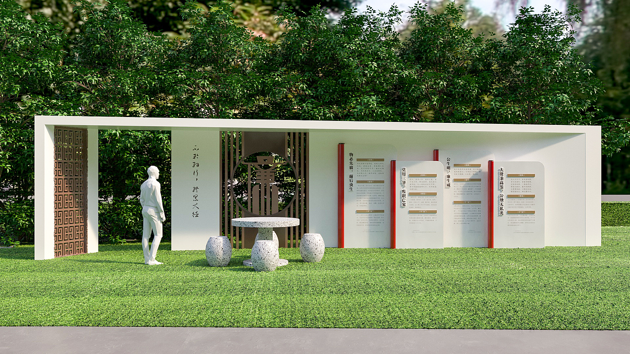 室外文化长廊（图ZMzI3MDE3OTY4） - 景观设计 - 站酷设计师SHU空间美学原创素材 - 站酷ZCOOL