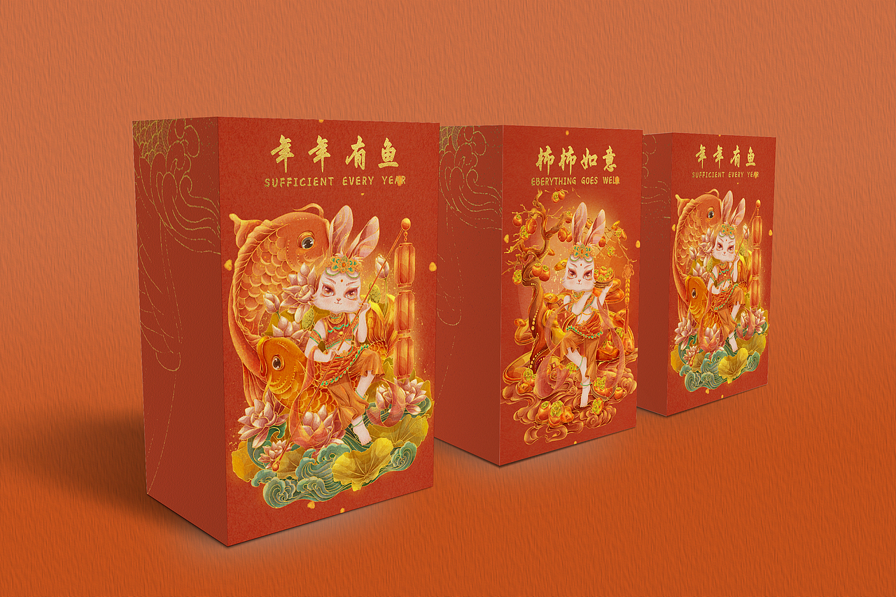 敦煌×兔年|2023癸卯年IP国潮插画（图ZMzIxOTEzOTM2） - 商业插画 - 站酷设计师左立麦原创素材 - 站酷ZCOOL