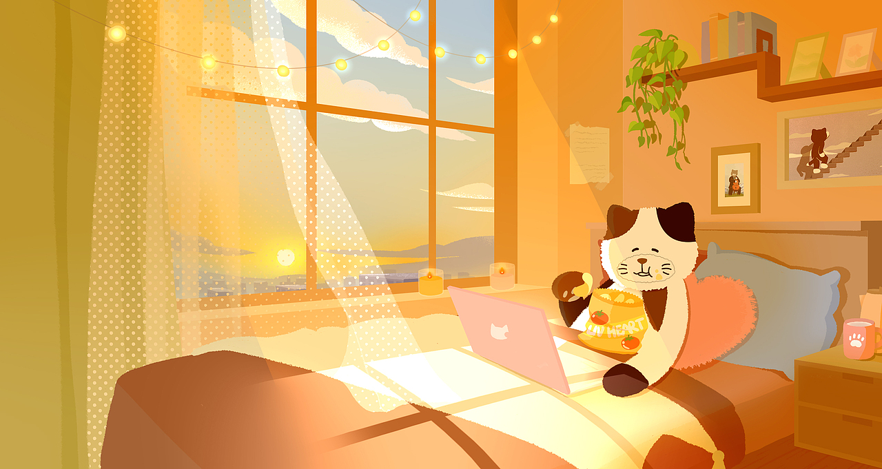 LIVHEART茶米猫治愈系壁纸