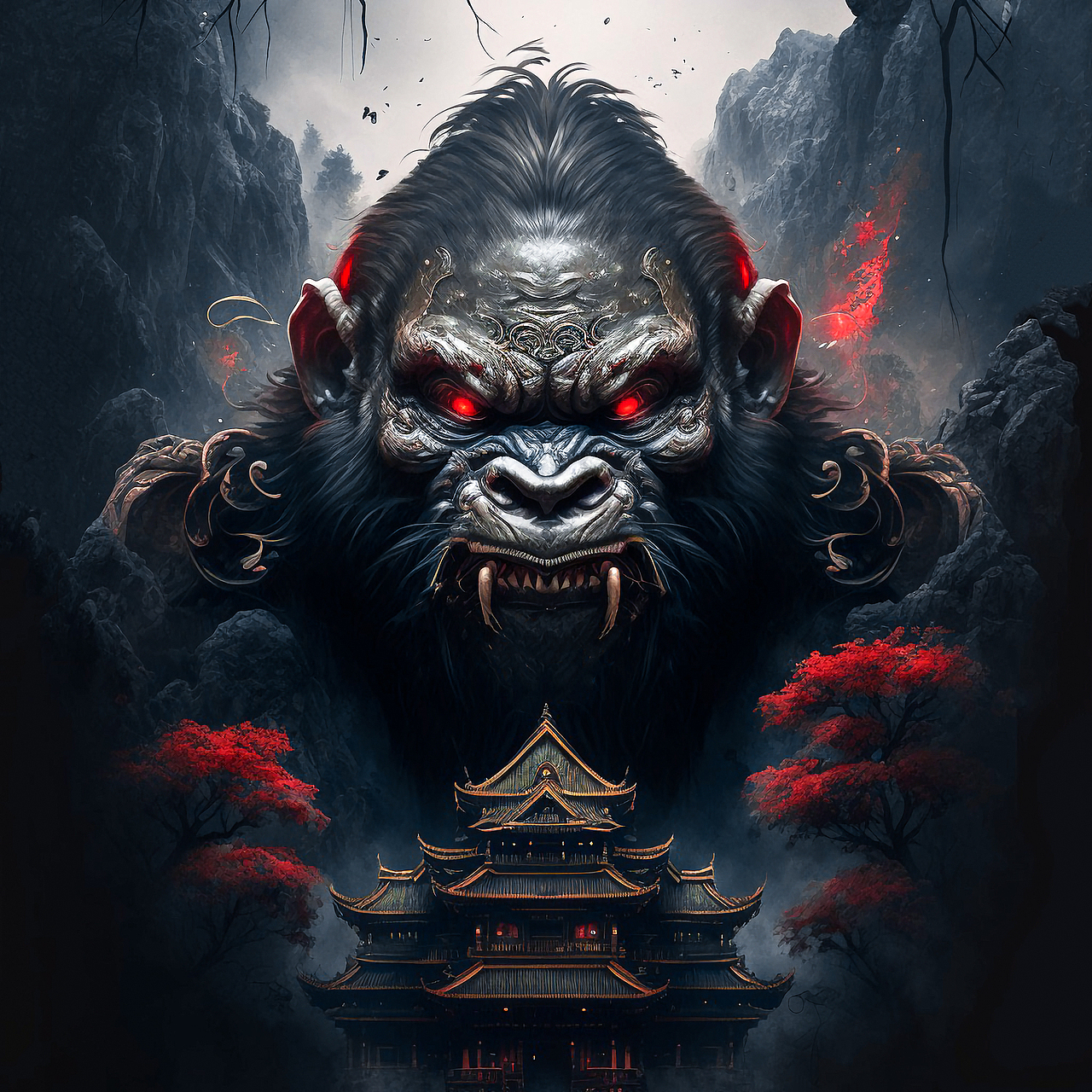 暗黑十二年兽，新年到了，大家快来打“年兽”吧！（图ZMzI4MjM5NzI0） - AI作品 - 站酷设计师此号停用注销原创素材 - 站酷ZCOOL