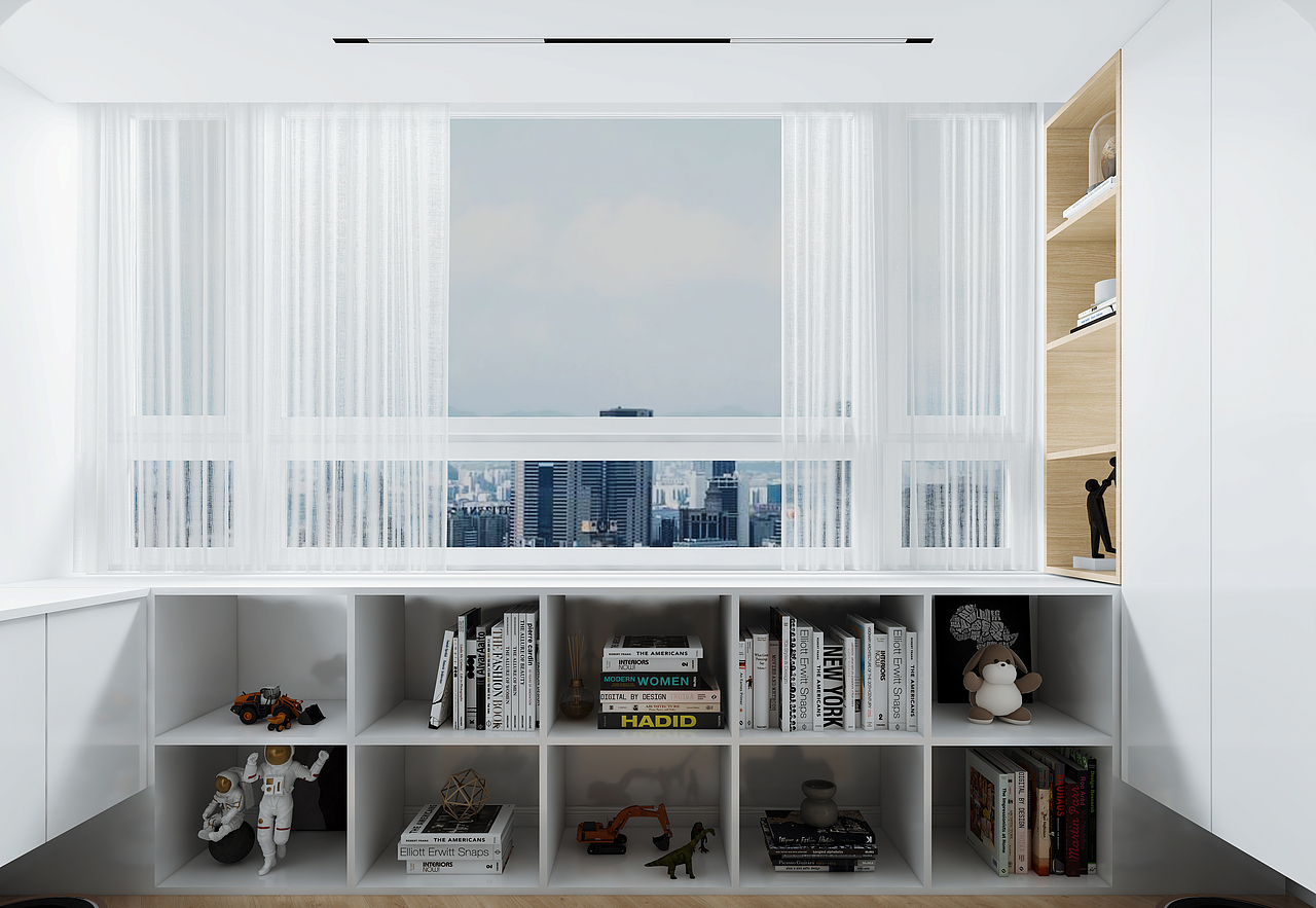 深圳口山设计：长泰花园现代简约风，干净的家心情舒畅