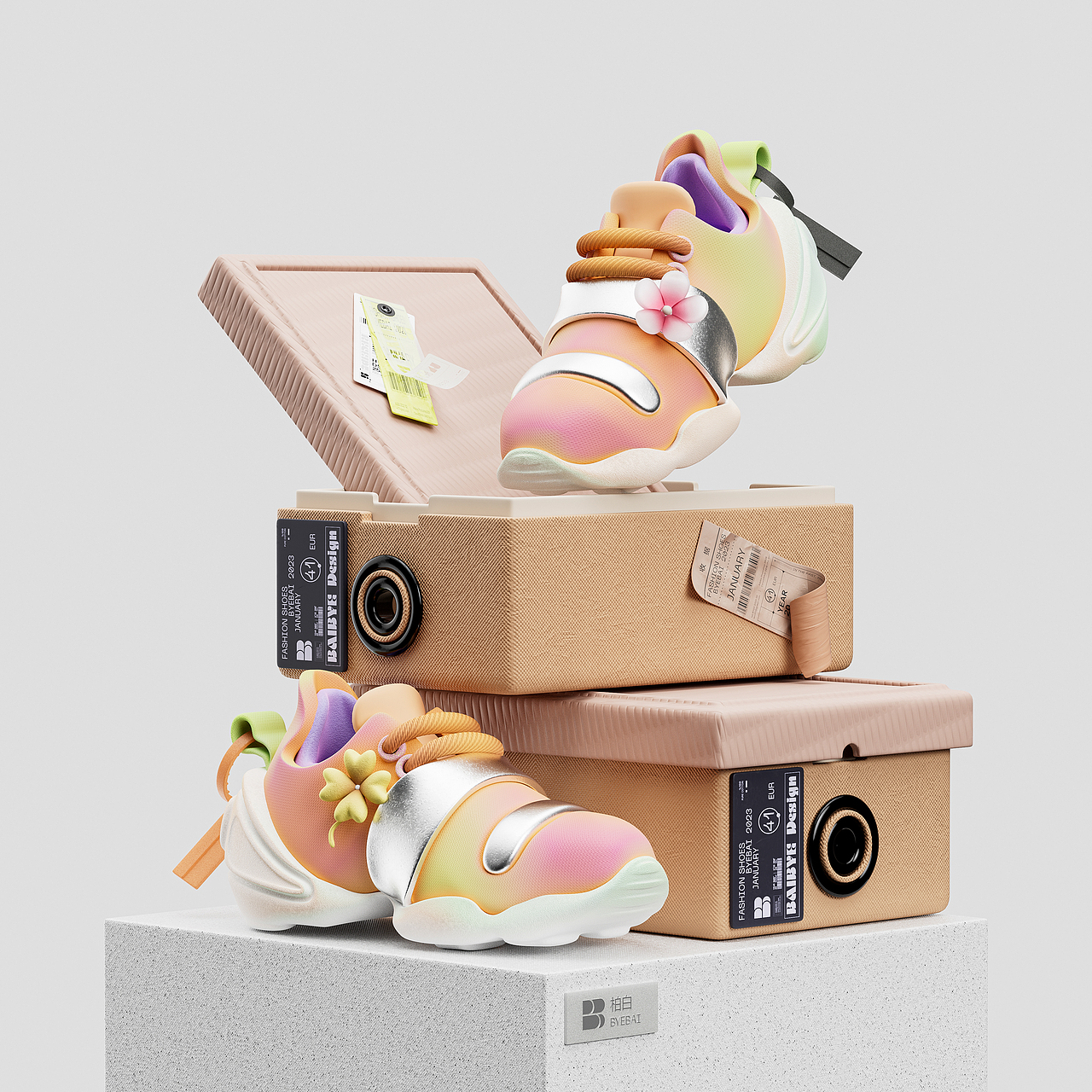 【青履】 | Young shoes（图ZMzI5OTI1NTYw） - 其他三维 - 站酷设计师柏白BYEBAI原创素材 - 站酷ZCOOL