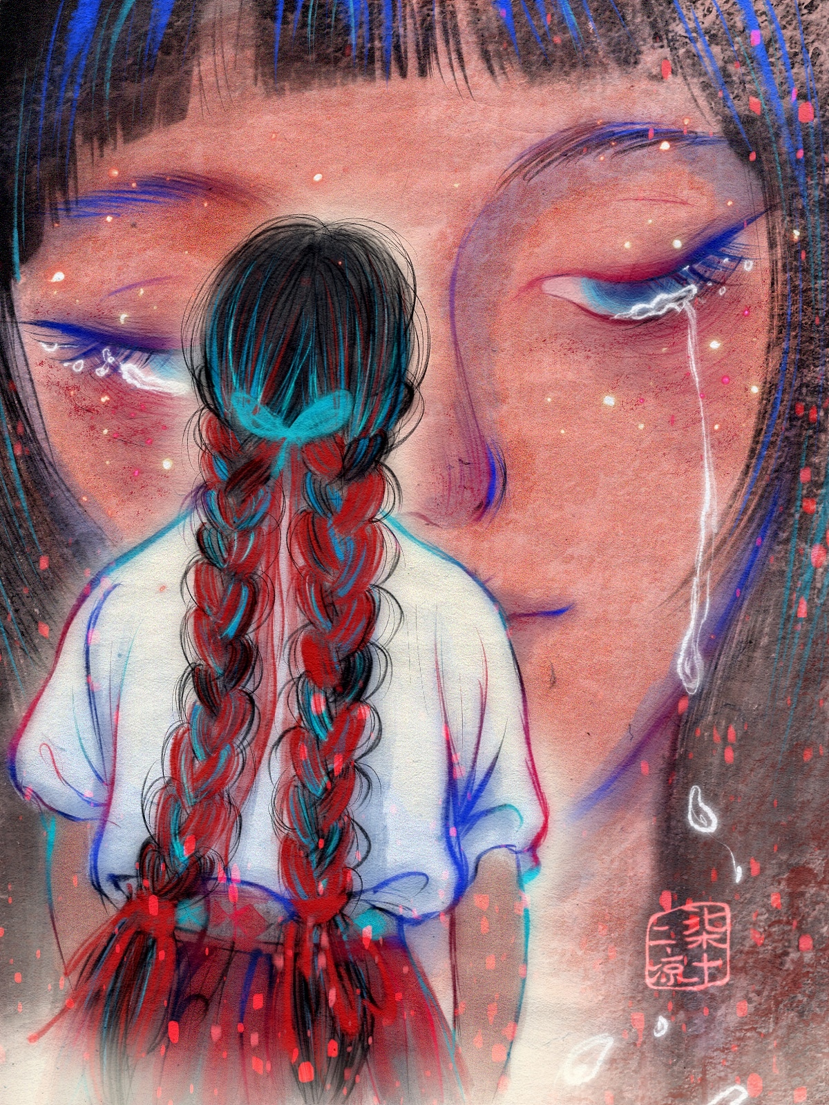 我见青山多妩媚，料青山见我应如是---ipad古风练习（图ZMzM4Mzk0NjA4） - 商业插画 - 站酷设计师柒十二凉原创素材 - 站酷ZCOOL