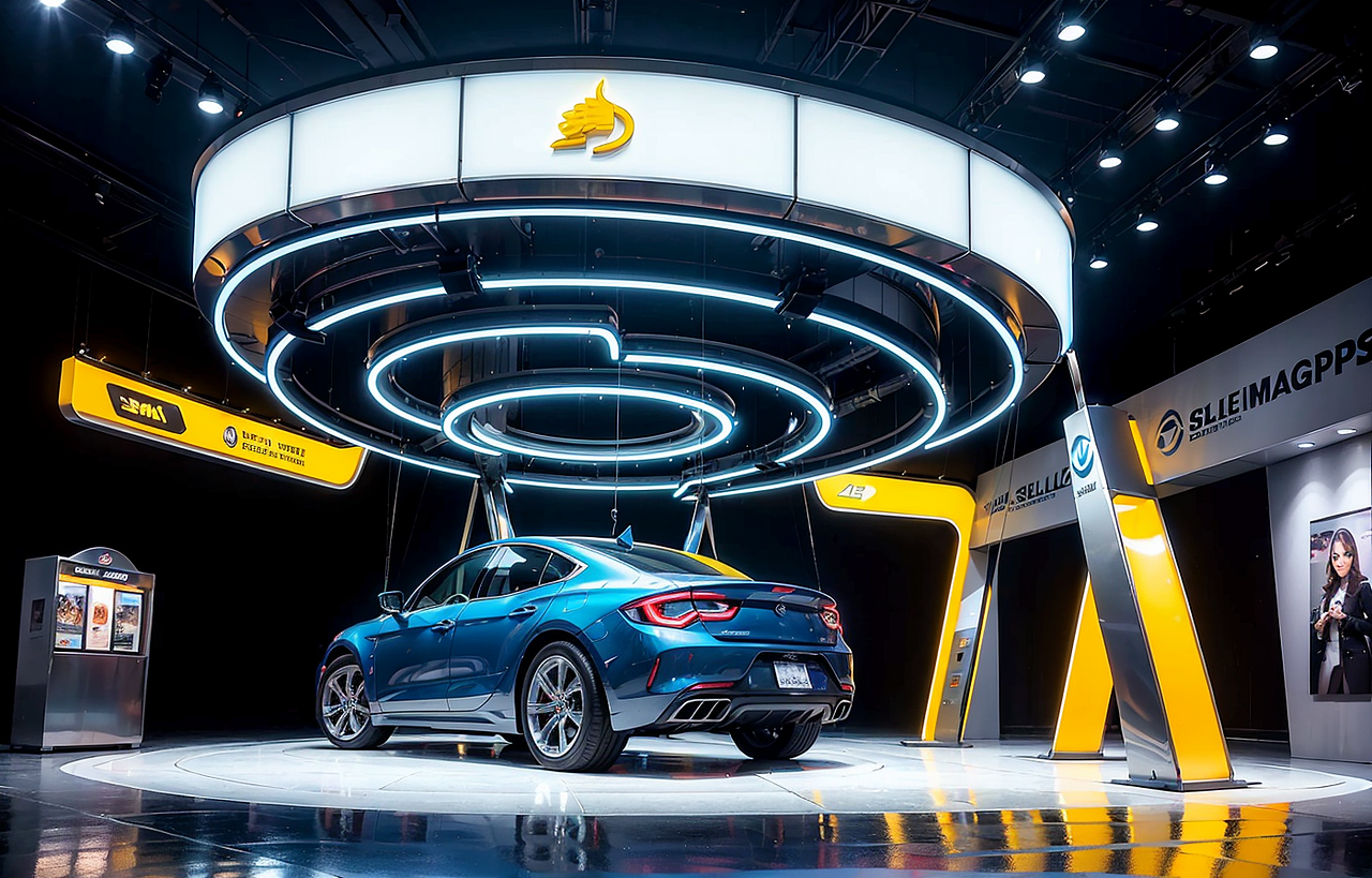 Stable Diffusion 输入咒语自动生成展台