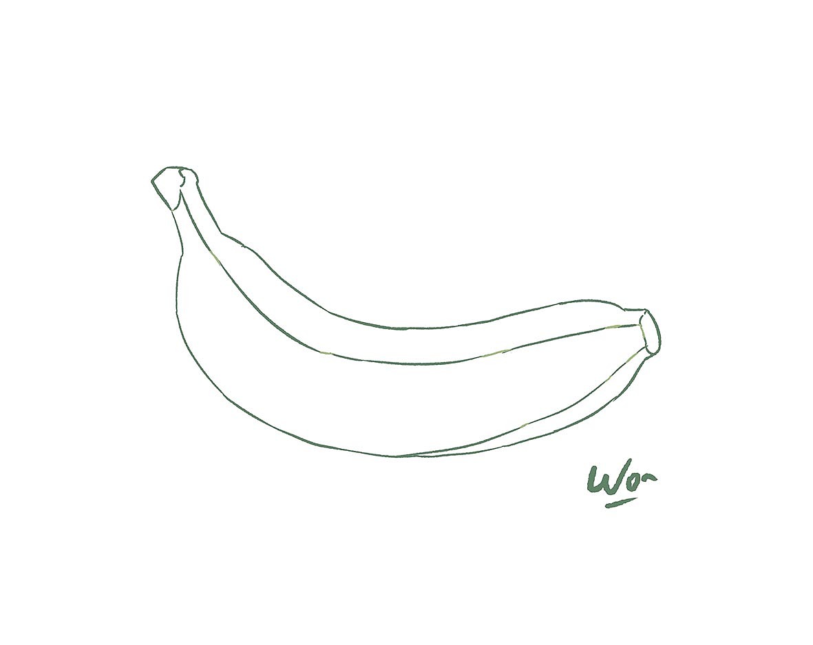 一个写实的香蕉