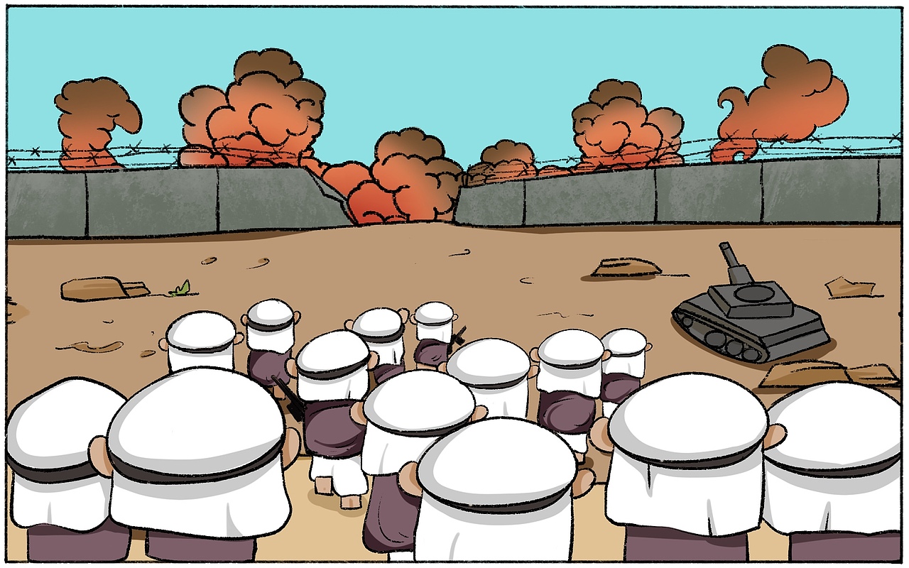 围不住的墙（图ZMzUzNDcyMzMy） - 儿童插画 - 站酷设计师月沫然原创素材 - 站酷ZCOOL