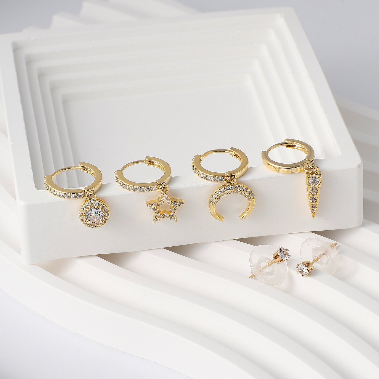 亚马逊产品图饰品耳坠耳钉图片拍摄主图精修排版设计