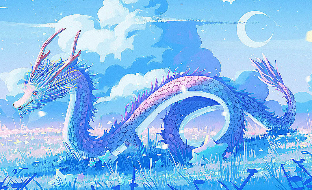 梦幻治愈瑞龙创作|龙年大吉（图ZMzYxMzY4NDM2） - 创作习作 - 站酷设计师首席懒神原创素材 - 站酷ZCOOL