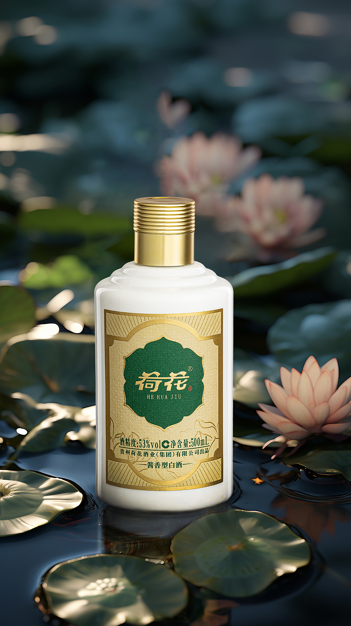 白酒拍摄-白酒摄影-产品拍摄-荷花