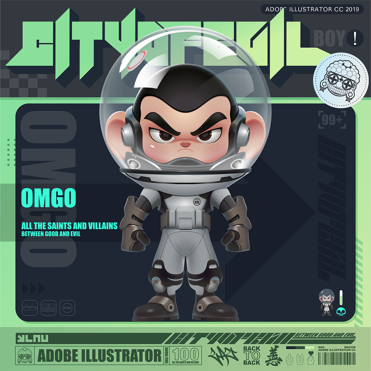OMGO-CITYOFEVIL IP人物系列（图ZMzU0ODQ1OTEy） - 新锐潮流插画 - 站酷设计师LAU丶一乂刂原创素材 - 站酷ZCOOL