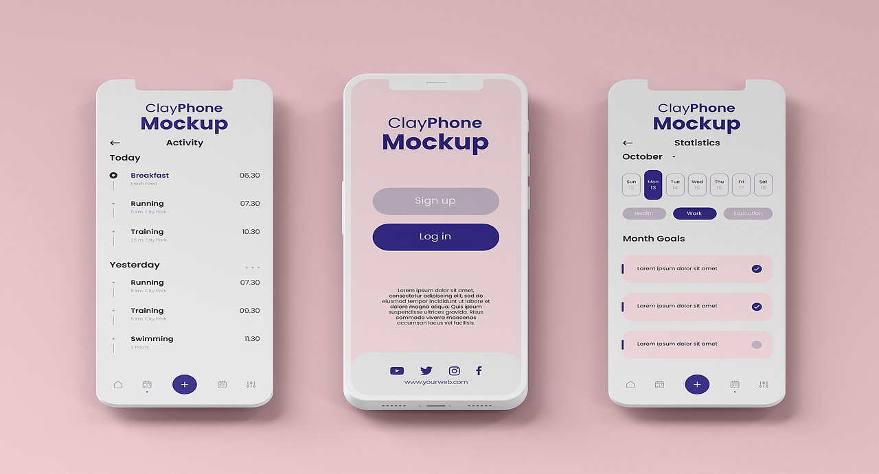 源文件分享—17款手机屏幕APP界面UI设计卡片展示样机