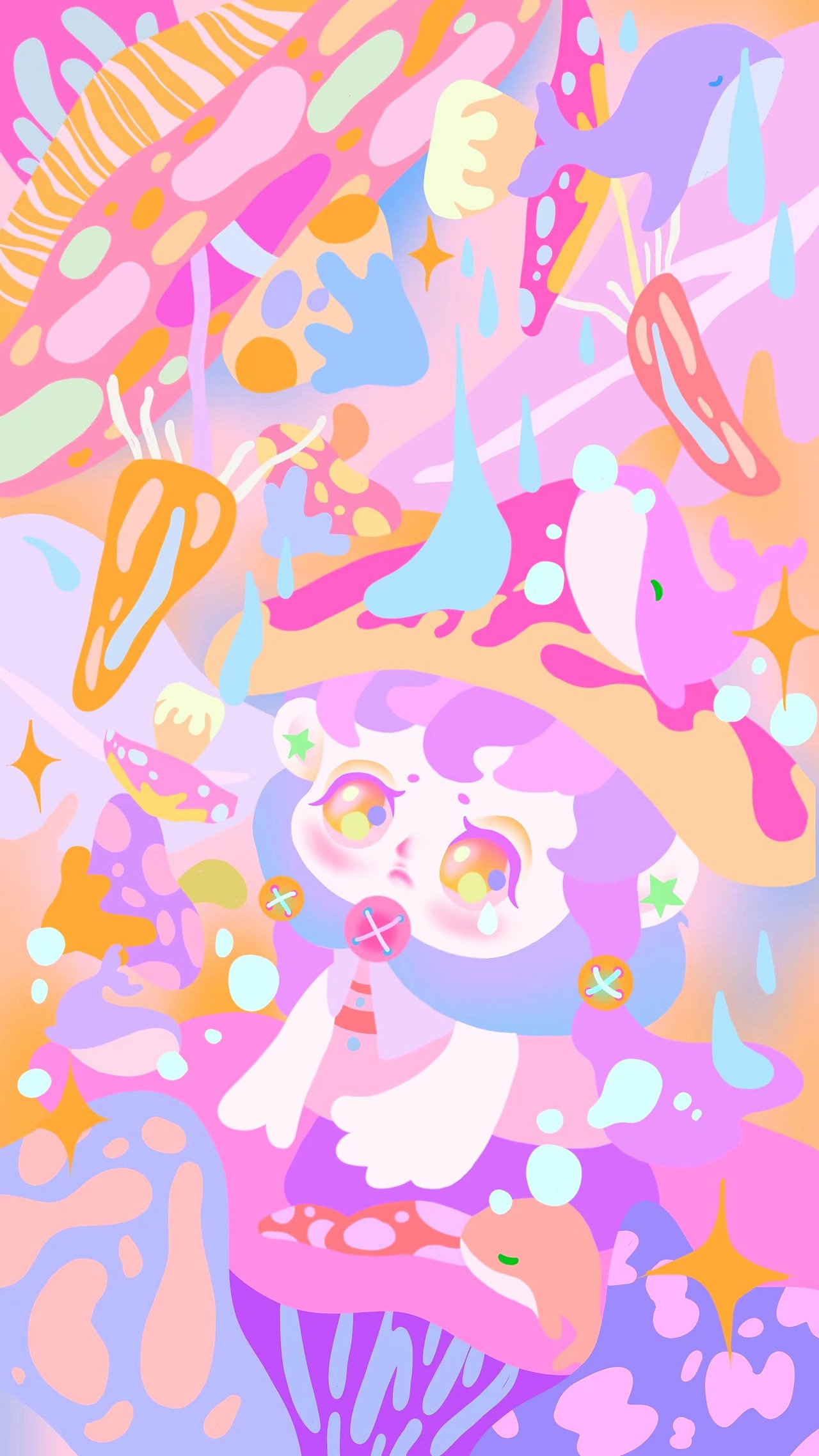 糖果小蘑菇（图ZMzIwODc5MzI0） - 艺术插画 - 站酷设计师oooishi原创素材 - 站酷ZCOOL