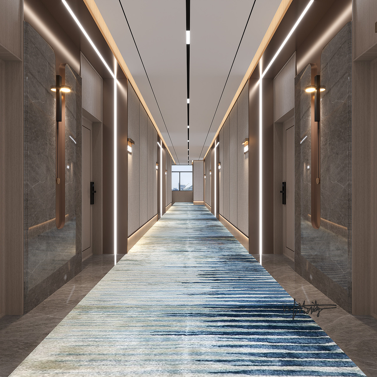 酒店设计|现代原木酒店客房