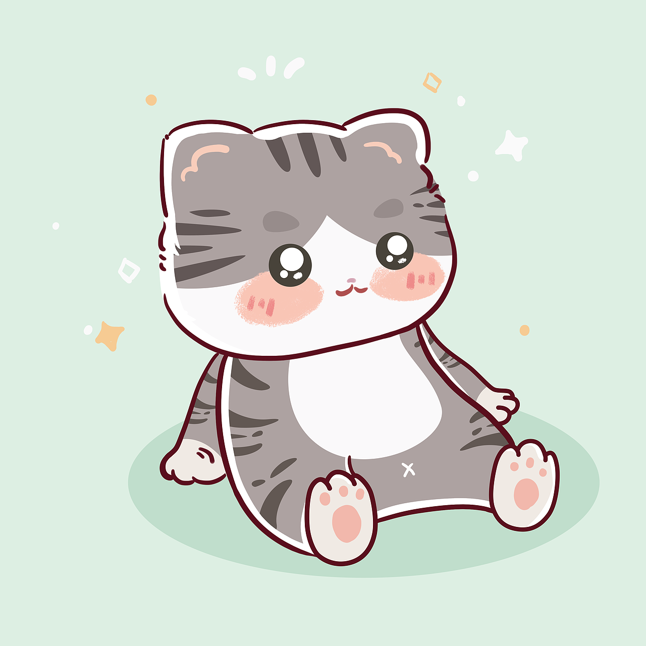 #WOW 动物猫猫头像（图ZMzE1NzQ1MTYw） - 艺术插画 - 站酷设计师自然选择号原创素材 - 站酷ZCOOL