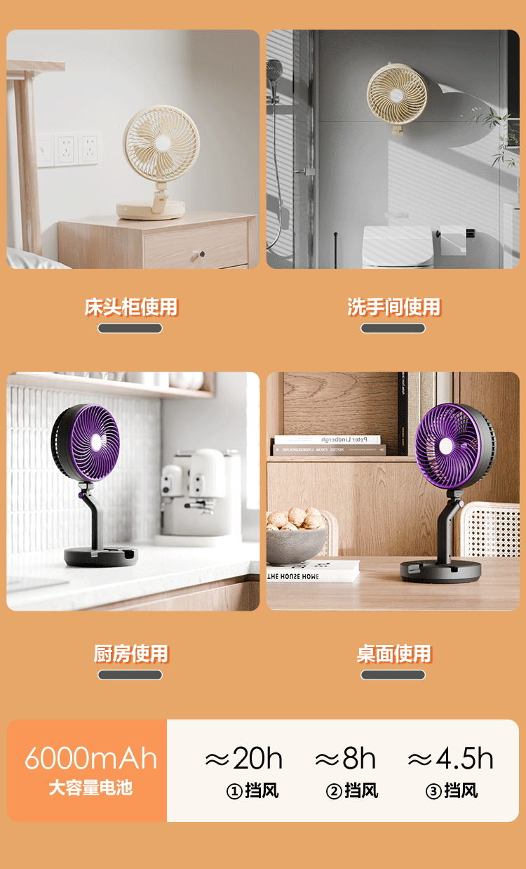 跨境壁挂USB小风扇详情页渲染（图ZMzU4NTQwOTYw） - 产品 - 站酷设计师安缓袖原创素材 - 站酷ZCOOL