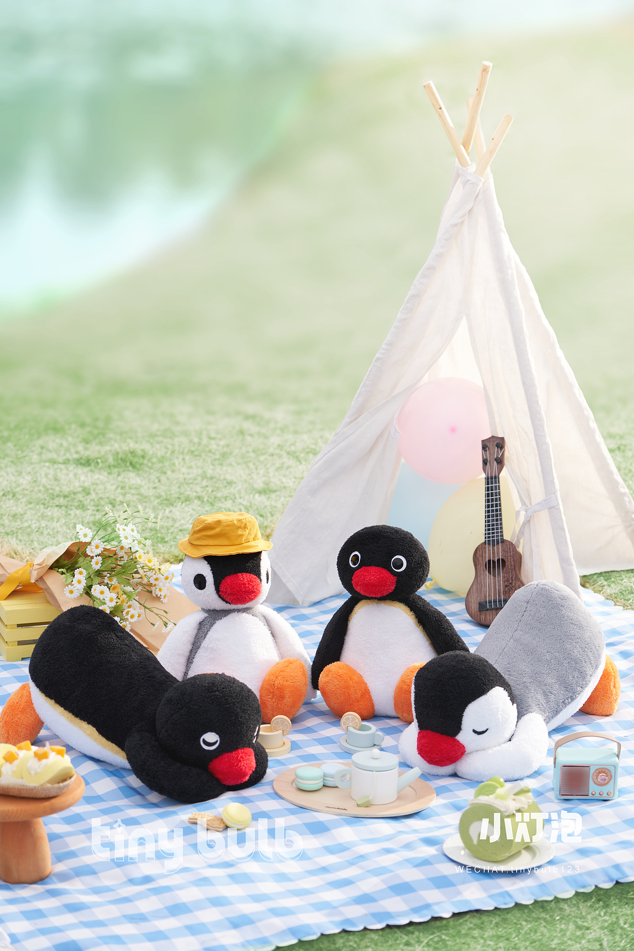 毛绒拍摄｜pingu公仔 野餐场景拍摄（图ZMzQyMDQxNDE2） - 产品摄影 - 站酷设计师小灯泡视觉原创素材 - 站酷ZCOOL