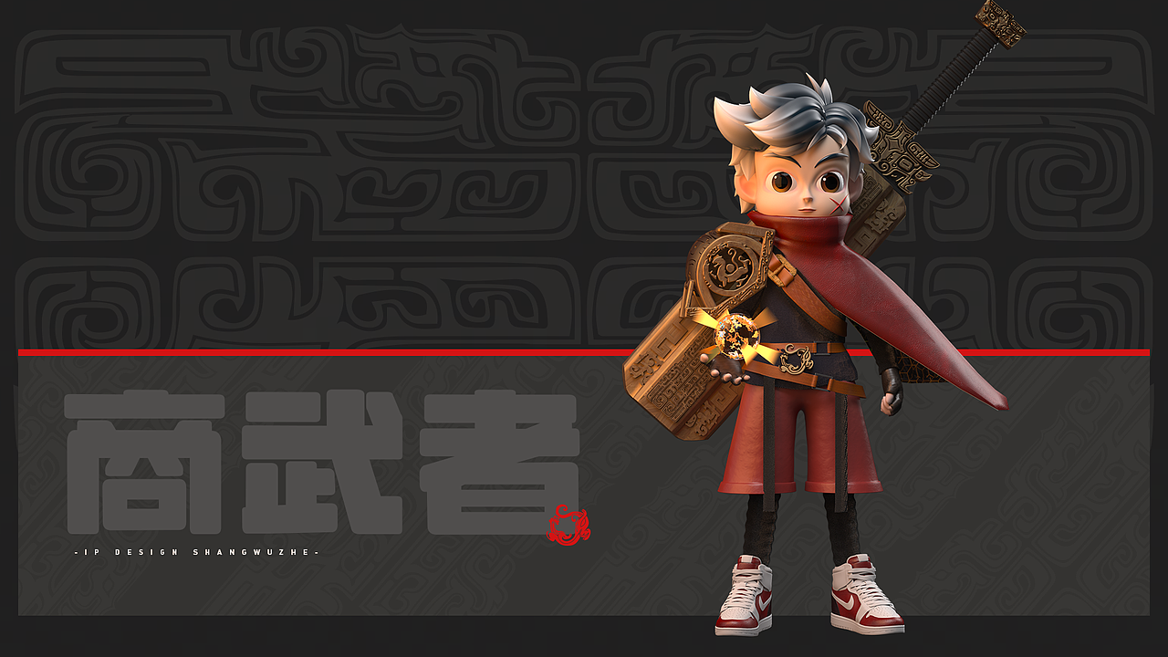 3D角色丨商武者丨原创IP设计