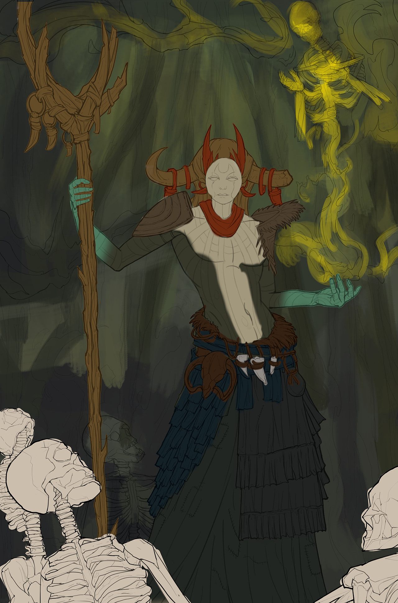 卡牌插图的绘制