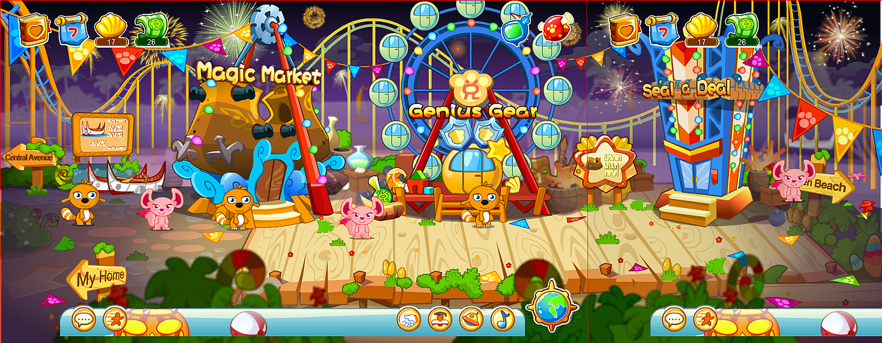 爱乐奇虚拟欢乐世界的游戏场景地图