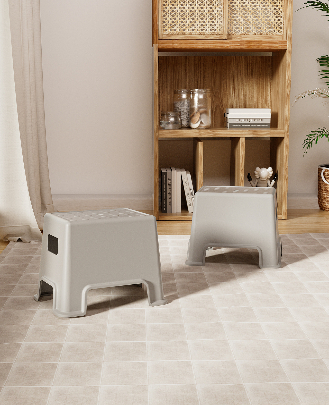 小凳子儿童详情页3D建模渲染