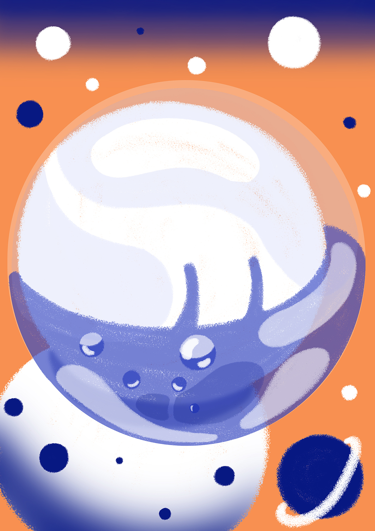 插画—因为忧郁是大海（图ZMzA2NTM2NjI4） - 艺术插画 - 站酷设计师今天也想学画画呀原创素材 - 站酷ZCOOL