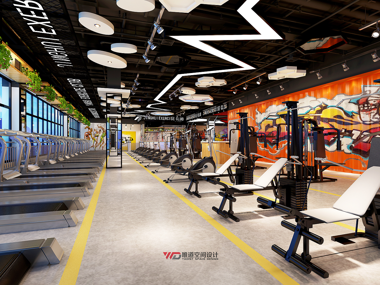 成都健身房设计、游泳馆装修、健身房装饰 健身房设计（图ZMzIzNTc3NDY4） - 商业空间设计 - 站酷设计师成都专业装修设计原创素材 - 站酷ZCOOL