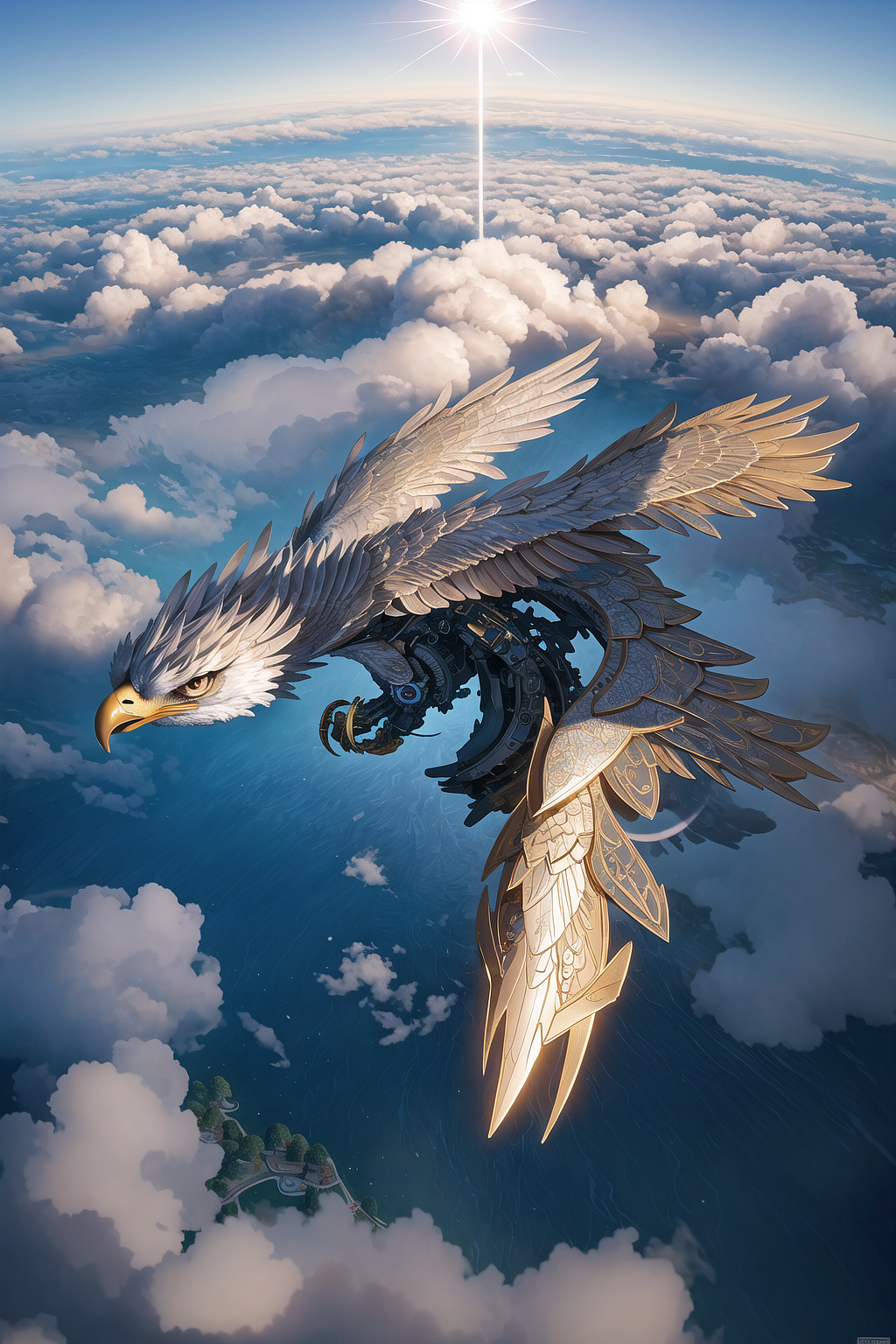 白头鹰，就叫它鹰酱吧 /-_-（图ZMzM4NTg0MTA4） - AI作品 - 站酷设计师xbjskn原创素材 - 站酷ZCOOL