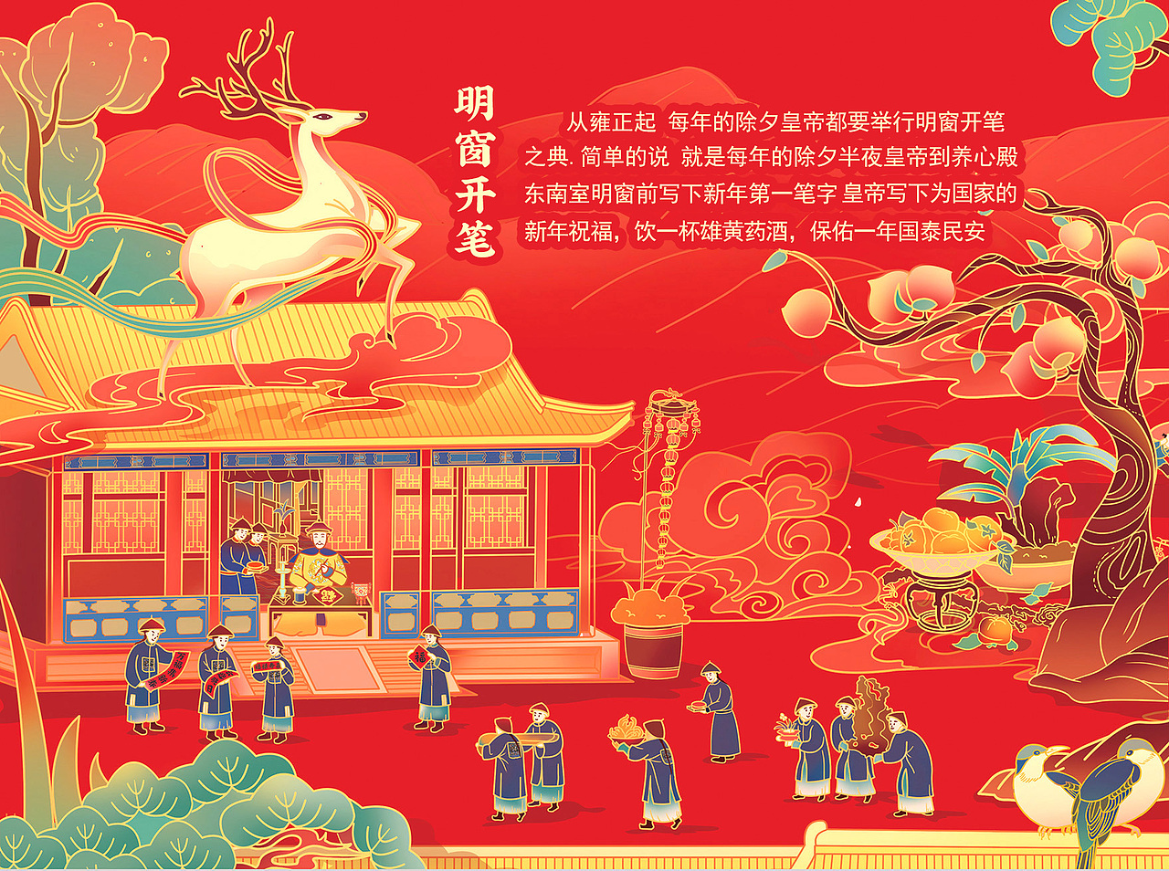 故宫文化新年贺岁春联文创对联春联新年礼盒（图ZMzAzNzQ5ODY0） - 商业插画 - 站酷设计师咸鸭蛋MX原创素材 - 站酷ZCOOL
