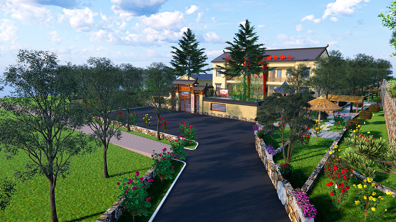 美丽乡村效果图（图ZMzIyMzMwMzAw） - 其他三维 - 站酷设计师指尖丨Design原创素材 - 站酷ZCOOL