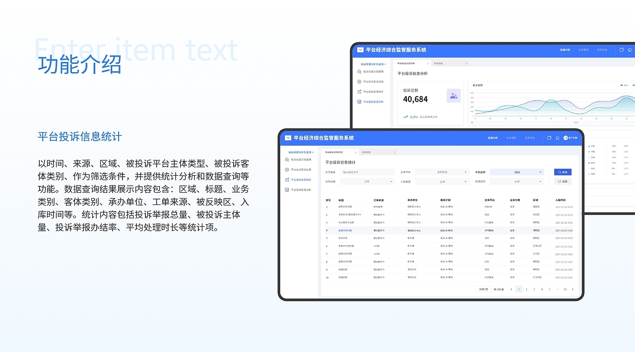 平台经济综合监管服务系统