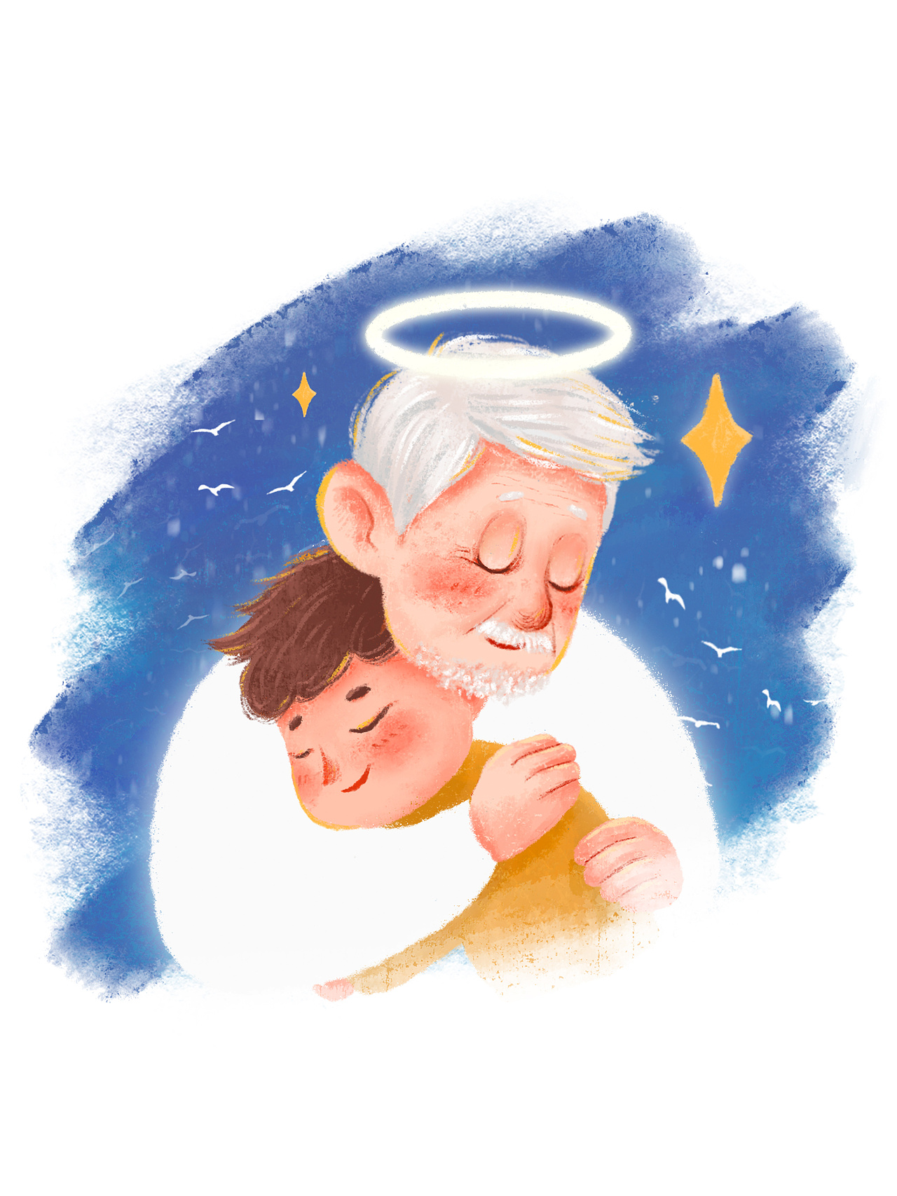 我的爷爷变成星星了（图ZMzYxMjA3NDY4） - 儿童插画 - 站酷设计师电商设计小糕原创素材 - 站酷ZCOOL