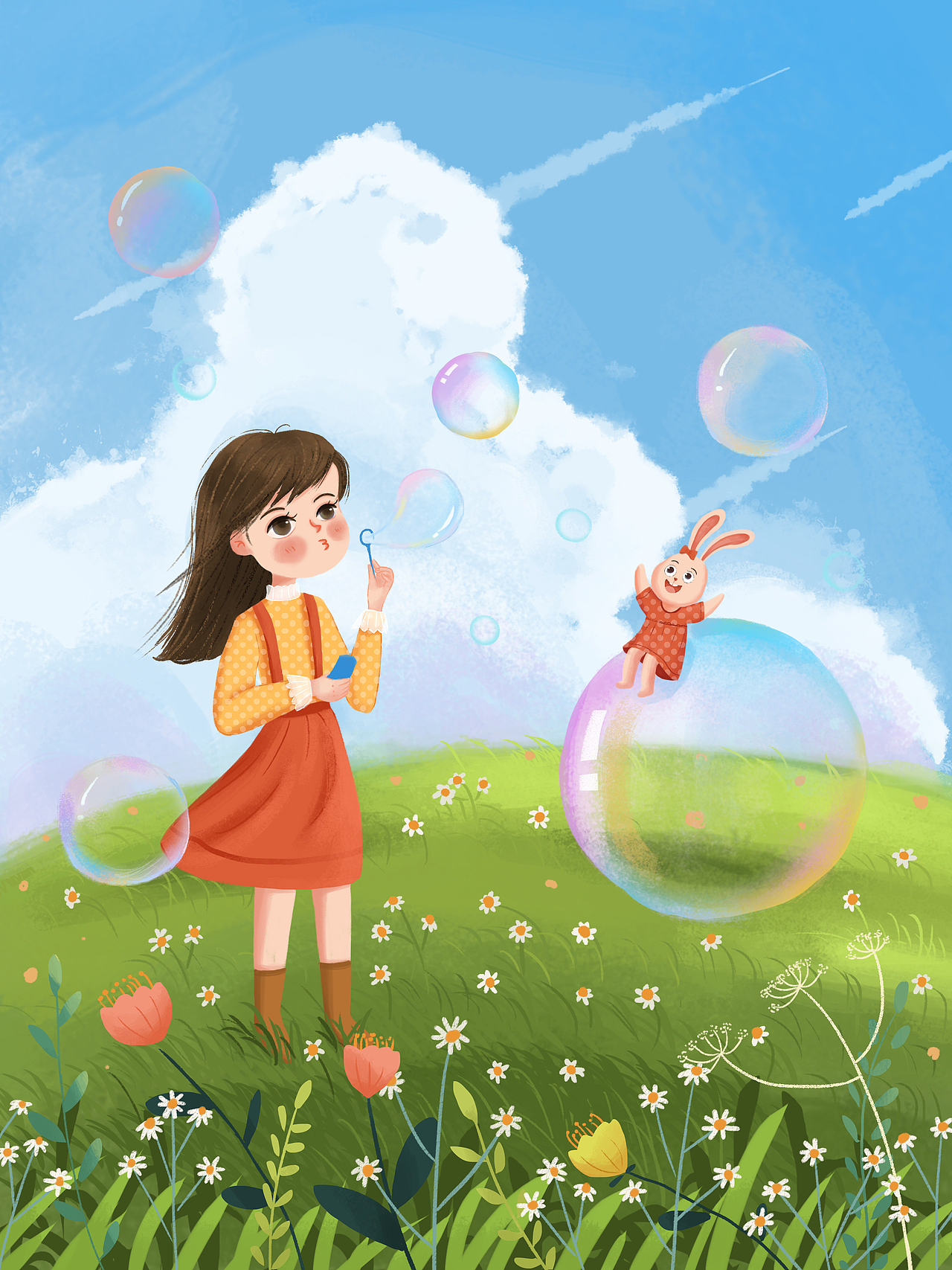 春天系列插画（图ZMzAzMDU4MTIw） - 儿童插画 - 站酷设计师乐乐很乐啊原创素材 - 站酷ZCOOL