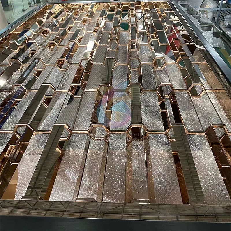 售楼部不锈钢屏风花格特攻金属制品厂家定制