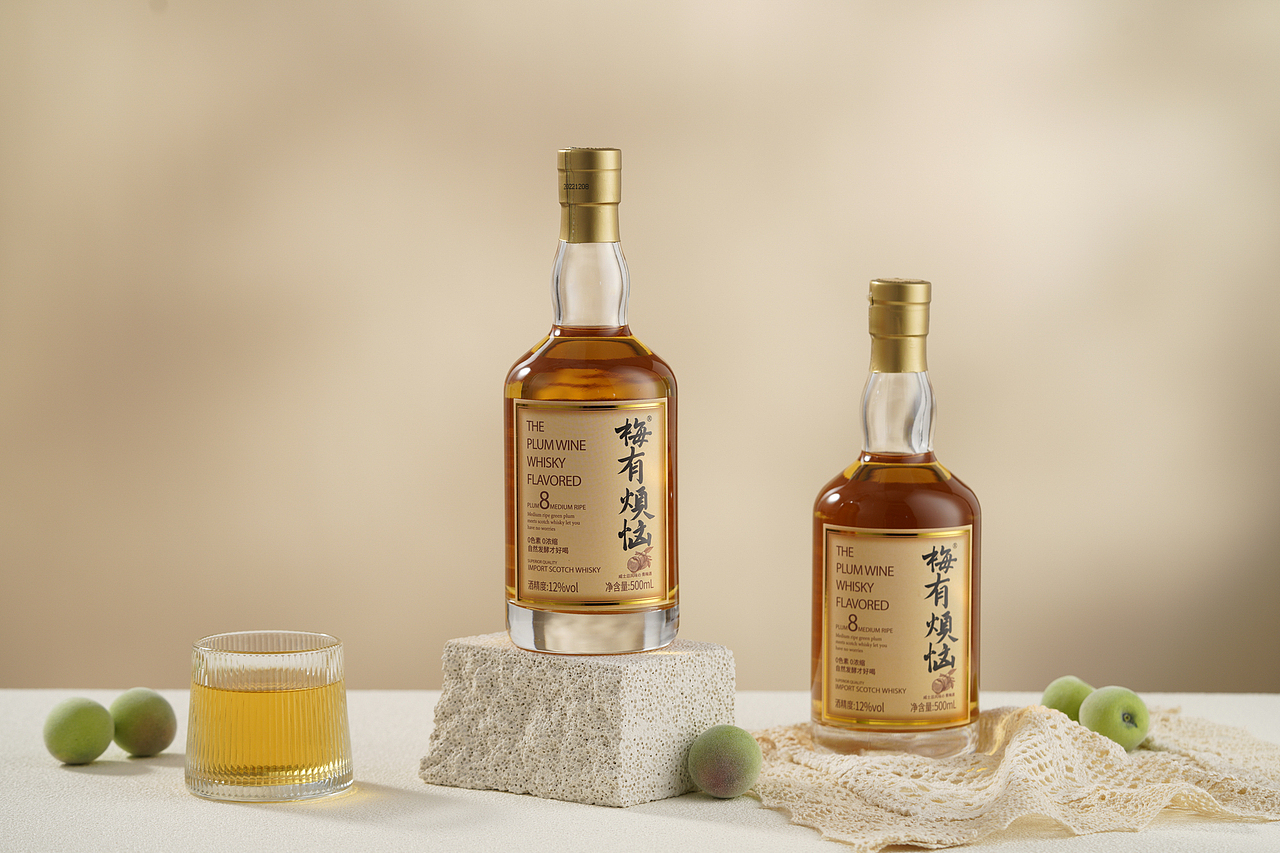果酒拍摄——梅有烦恼青梅酒电商详情页图片拍摄