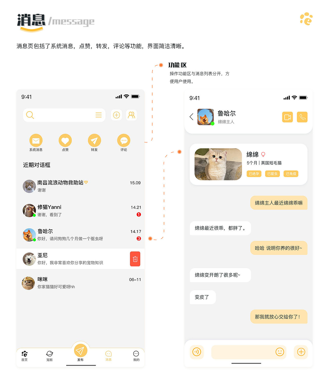 caress流浪动物APP-UI设计
