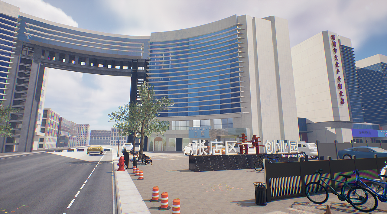 UE5/UE4山东淄博青年创业园数字园区（图ZMzY5NjY4Mjg0） - 建筑/空间 - 站酷设计师旋律纠缠原创素材 - 站酷ZCOOL