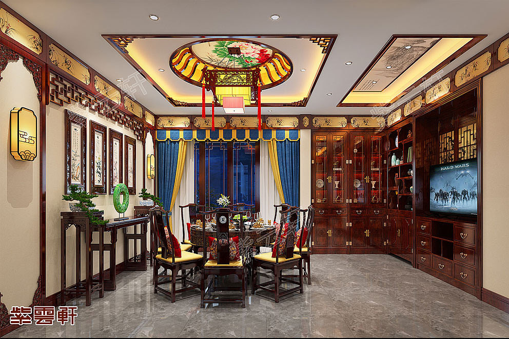 紫云轩古典中式别墅豪宅装修