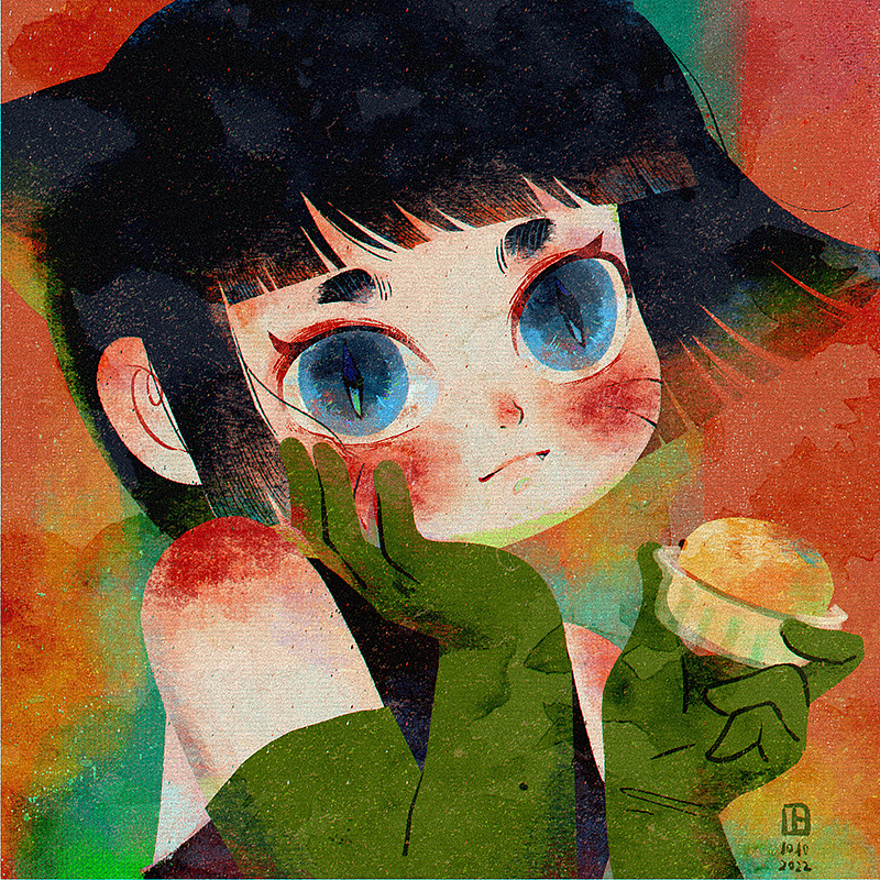 少女头像（图ZMzI0MzQ1Mjgw） - 商业插画 - 站酷设计师鱼支原创素材 - 站酷ZCOOL