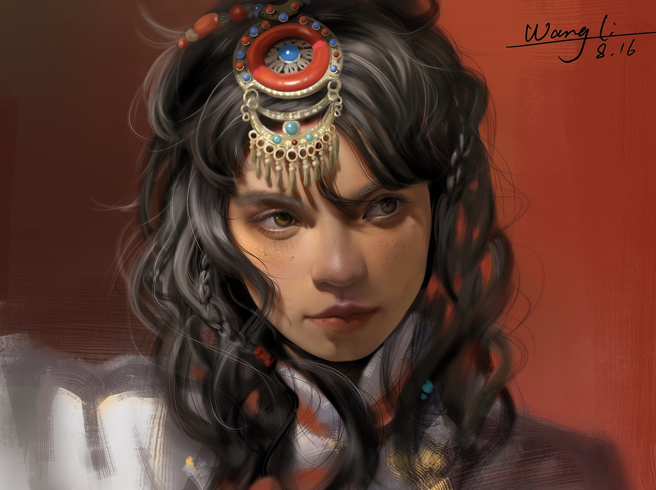 厚涂人物头像（图ZMzMxOTgzMTQw） - 绘画 - 站酷设计师丽子_原创素材 - 站酷ZCOOL