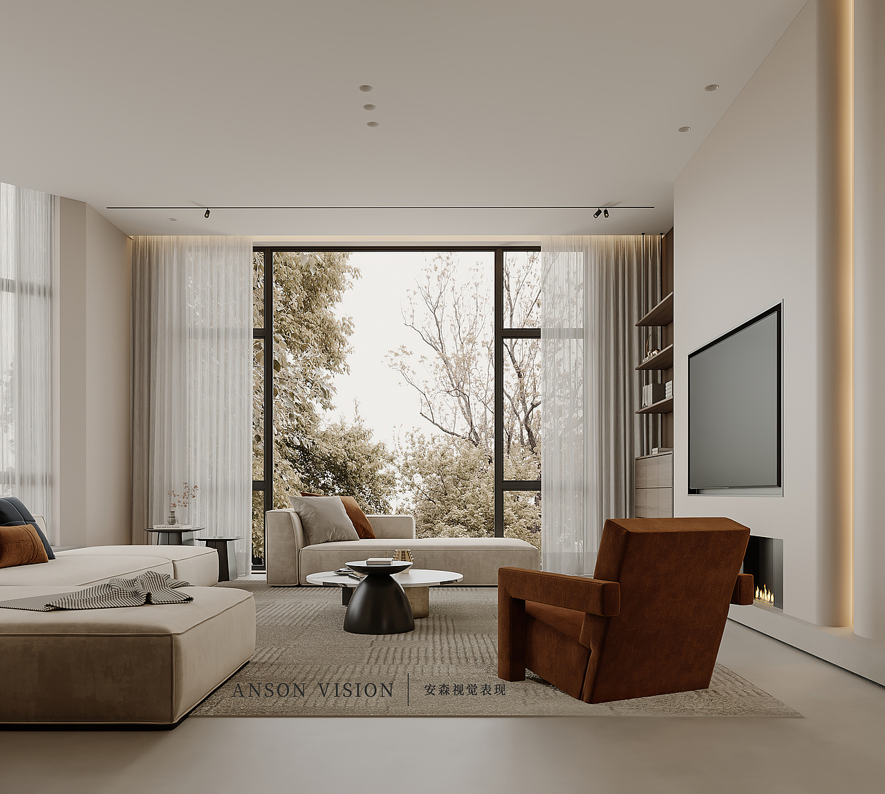 Anson︱枫 现代别墅多空间表现（图ZMzM4MjI4NDY4） - 家装设计 - 站酷设计师Anson安森视觉原创素材 - 站酷ZCOOL