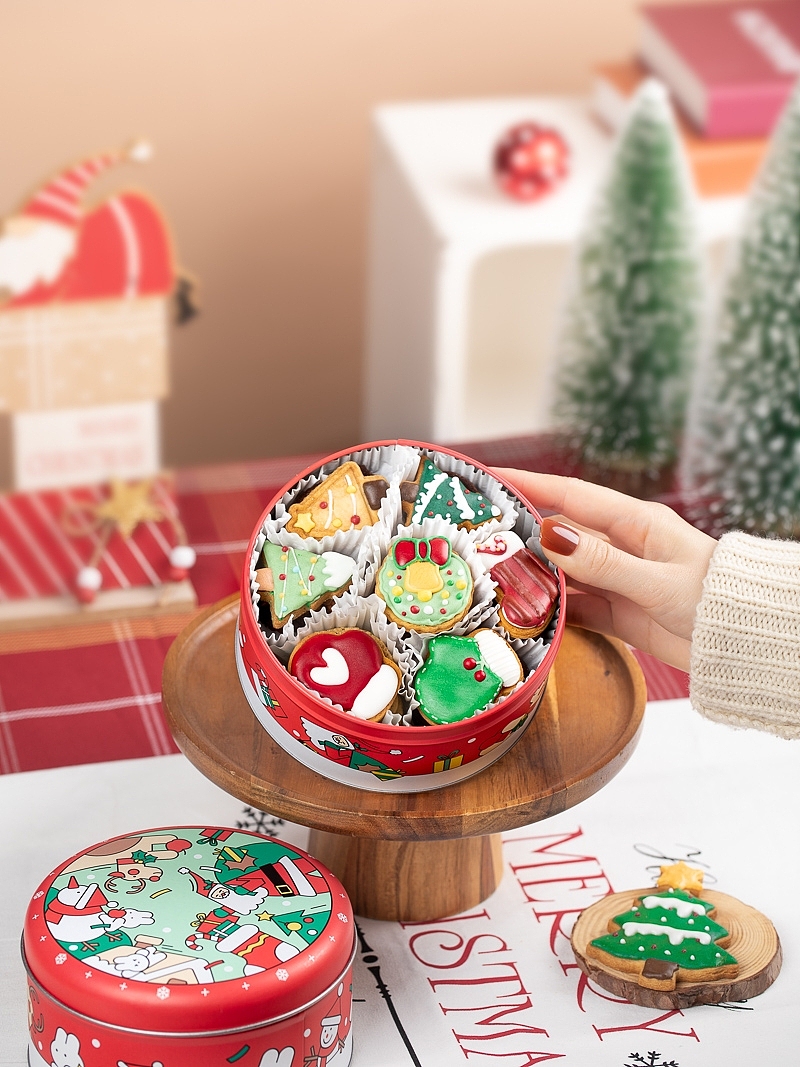 圣诞包装礼盒 烘焙铁罐