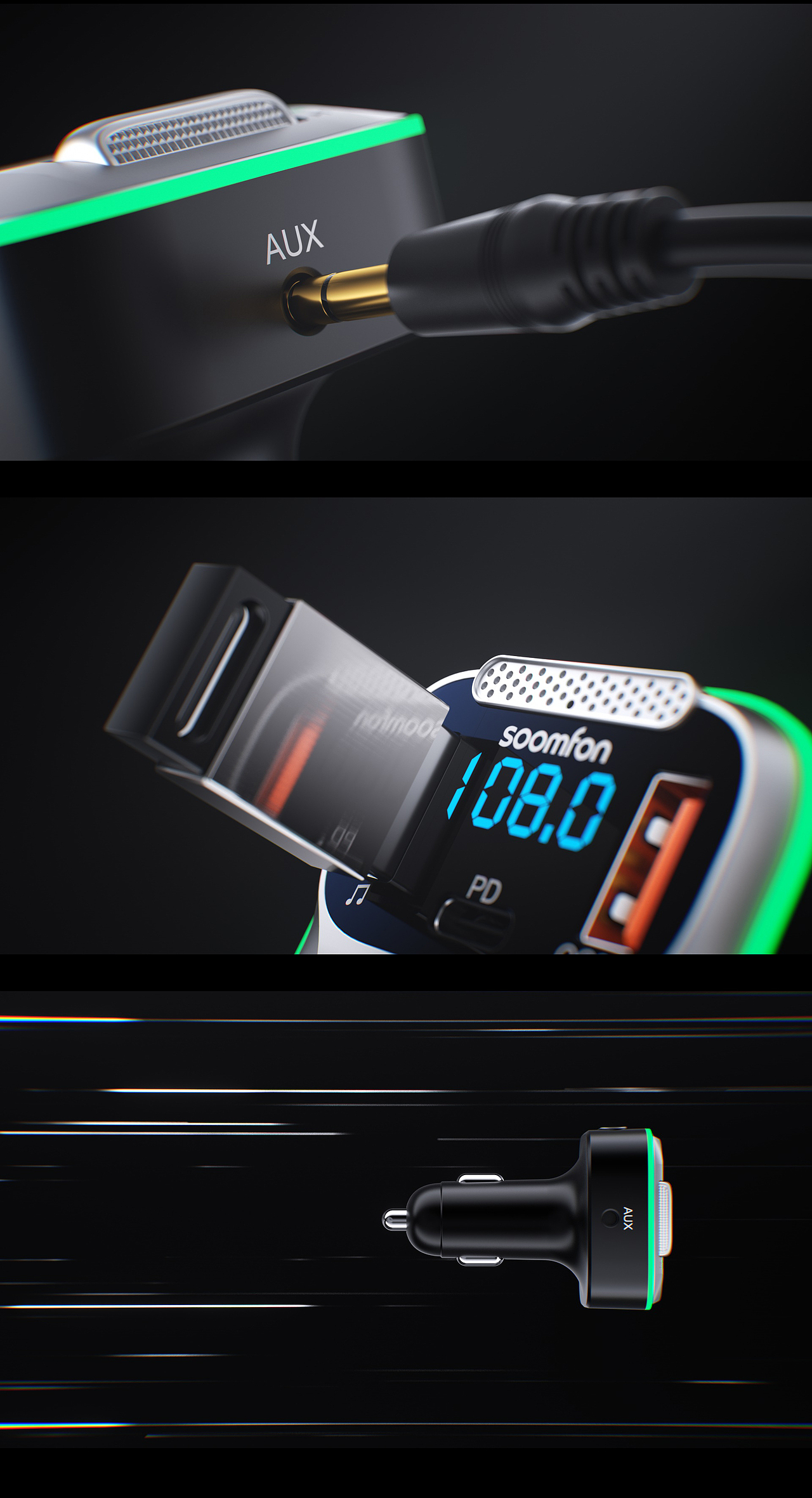 Car FM Transmitter-【Amazom】产品视频（图ZMzYwMjY4MDky） - 动画/影视 - 站酷设计师YC_颜神原创素材 - 站酷ZCOOL