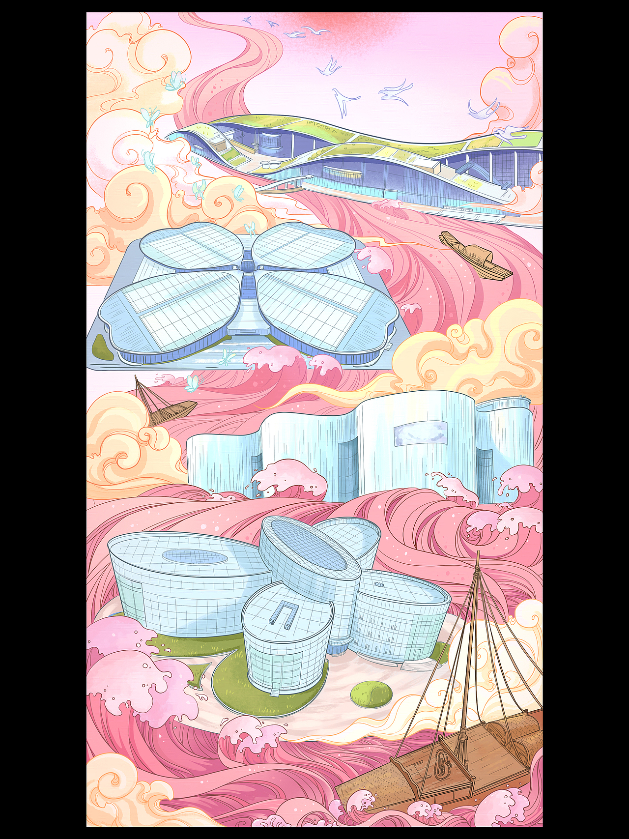 上海“建筑可阅读”项目插画（图ZMzA0ODEwODM2） - 商业插画 - 站酷设计师HanYT原创素材 - 站酷ZCOOL