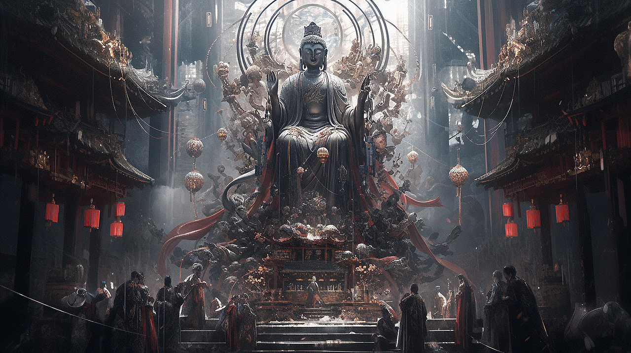 观音与众生相（AI绘画）（图ZMzM2OTQ5NDQw） - AI作品 - 站酷设计师青梅君418原创素材 - 站酷ZCOOL