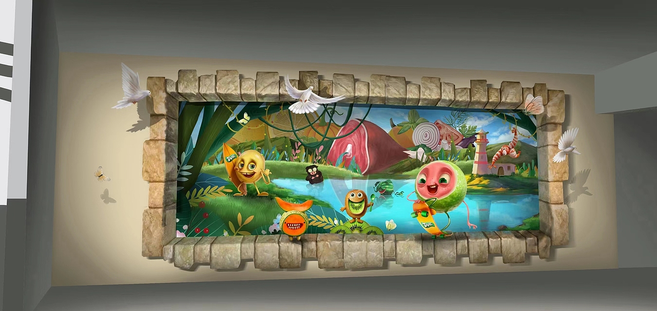 水果店 墙绘设计