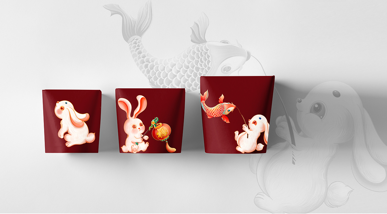 玉兔踏春 花绽春光妍